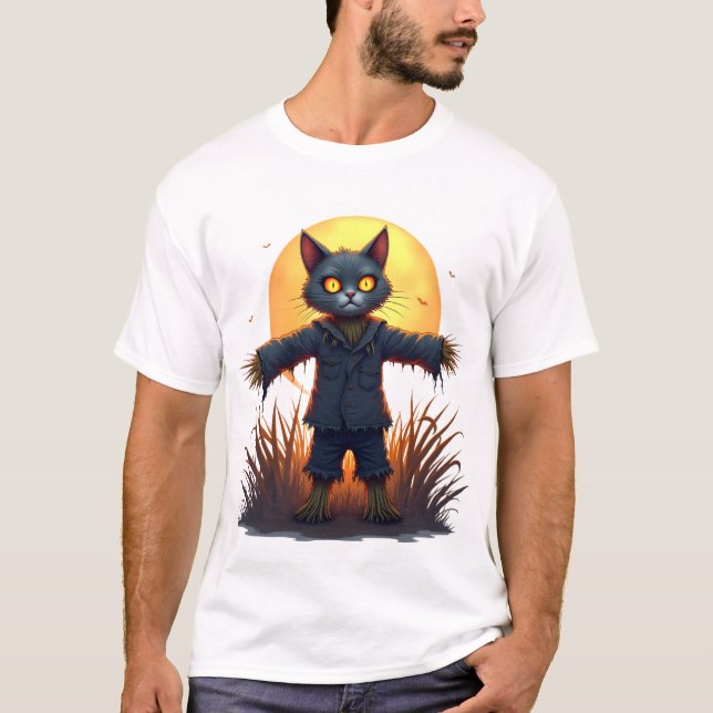Vogelscheuche Katzensentinel T-Shirt (Vorderseite)
