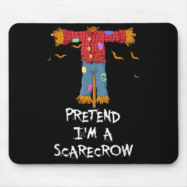 Vogelscheuche lustiger fauler Halloween-Kostüm Mousepad (Vorne)