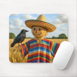 Vogelscheuche mit Sombrero und Poncho Mousepad