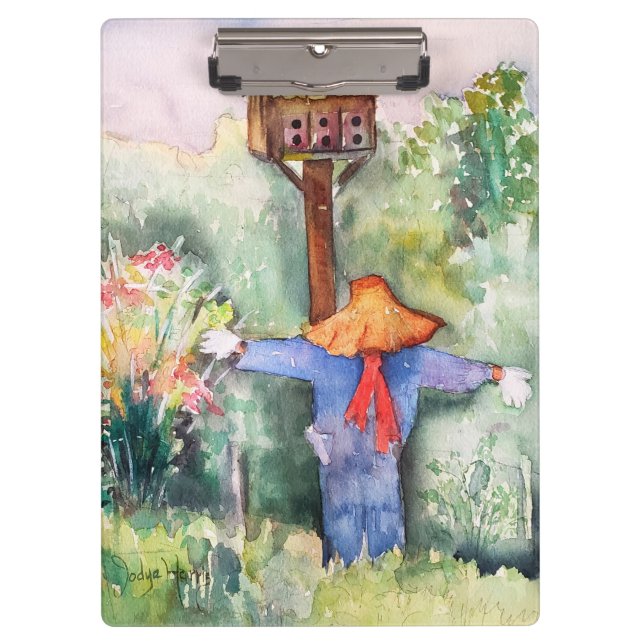 Vogelscheuche-Szenen-Klemmbrett Klemmbrett (Vorderseite)