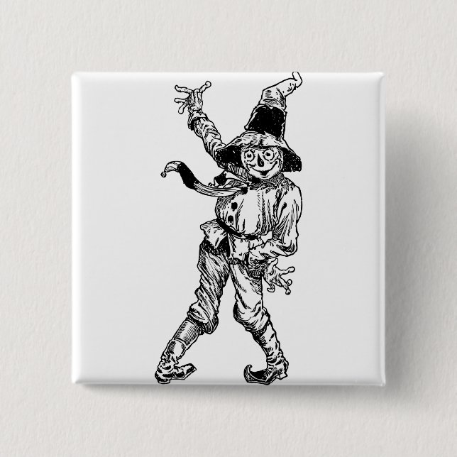 Vogelscheuche winkend button (Vorderseite)