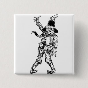 Vogelscheuche winkend button