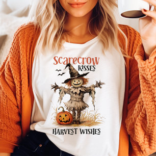 Vogelscheuchen Küsse Ernte Wünsche Vintage Hallowe Tri-Blend Shirt
