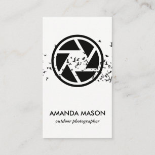 Vogelschloss Kameraobjektive Visitenkarte