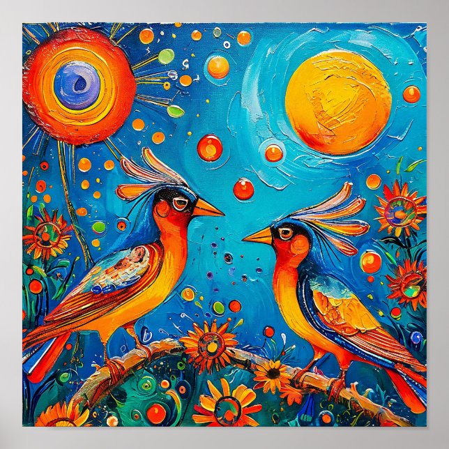 Vogelschmuck Poster (Vorne)