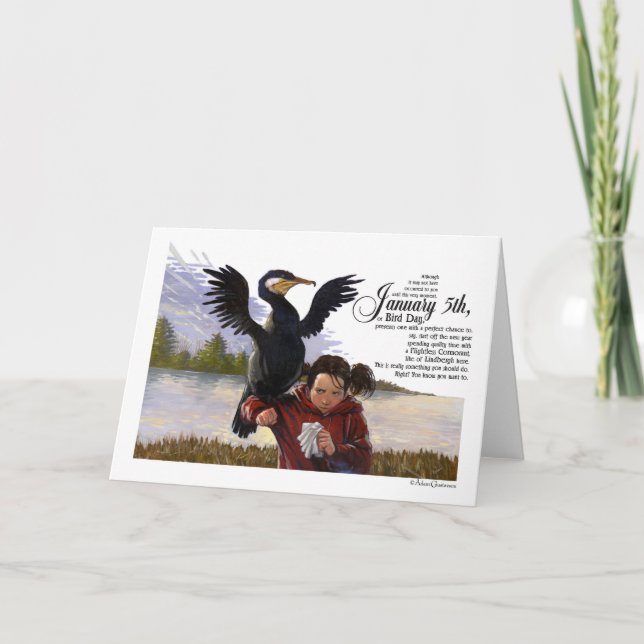 Vogelschutzkarte Feiertagskarte (Vorderseite)
