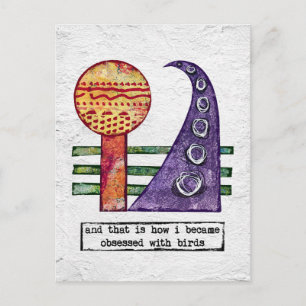 Vogelschutzkarte - von Vögeln besessen Postkarte