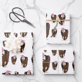 Vogelschutzmuster Geschenkpapier Set