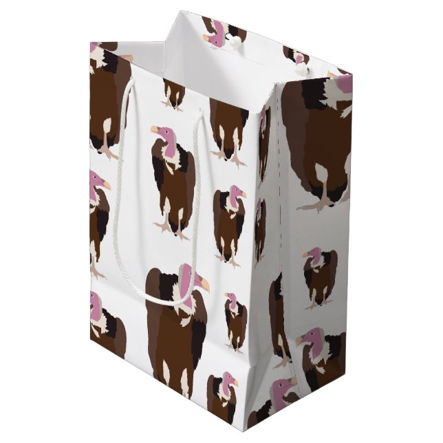 Vogelschutzmuster Mittlere Geschenktüte (Vorderseite Schrägansicht)