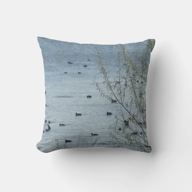 Vogelsee "Willkommen am See" Pillow Kissen (Vorderseite)