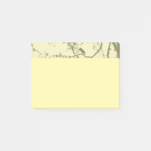 Vogelsilhouette Post-it Klebezettel (Vorderseite)