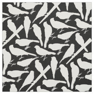 Vogelsilhouetten-Muster Stoff