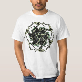 Vogelskelett-Mandala-T - Shirt