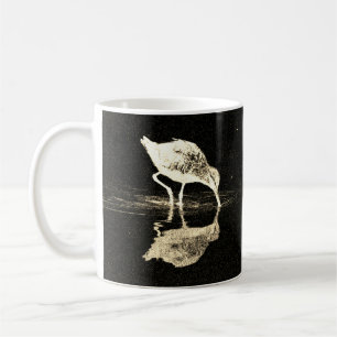 Vogelspiegelung Schwarzweiß Naturliebhaber Kaffeetasse