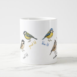 Vogeltasse – Gartenvögel Aquarell-Kaffeetasse Jumbo-Tasse