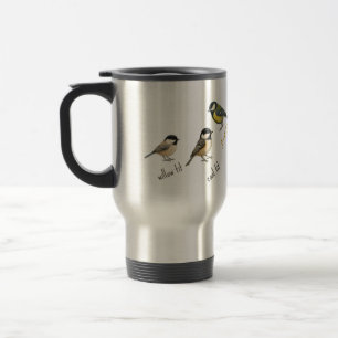 Vogeltasse – Gartenvögel Aquarell Reisebecher
