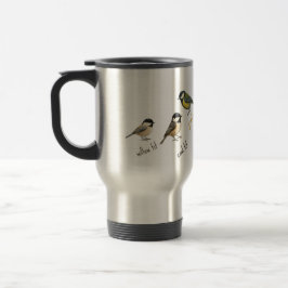 Vogeltassenbecher – Gartenvögel Aquarell Reisebecher