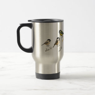 Vogeltassenbecher – Gartenvögel Aquarell  Reisebecher