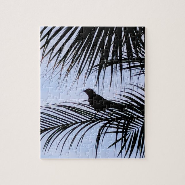 Vogelumriss einer Palme Puzzle (Vertikal)
