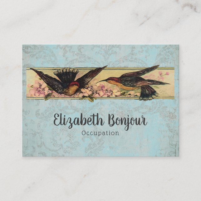 Vogelversammlungspapier, FARBEN & GRÖSSEN - Große Visitenkarte (Vorderseite)