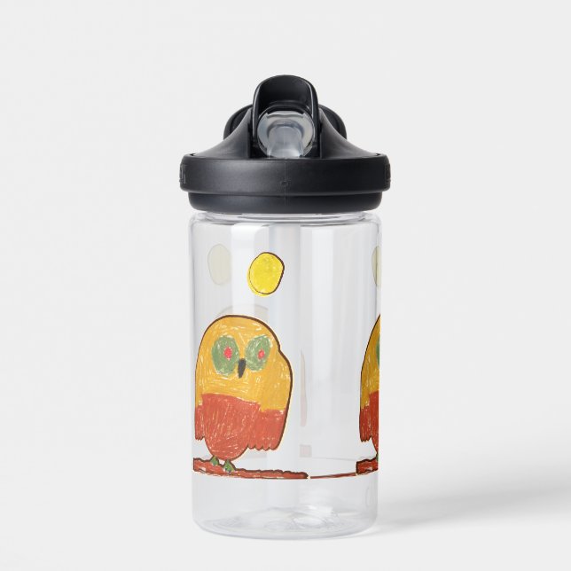 Vogelvogel "Kunst von Kindern" Trinkflasche (Vorne)