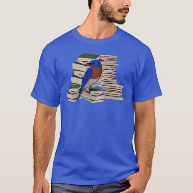 Vogelvögel und Bücher, die Vögel lesen und Spaß be T-Shirt (Vorderseite)