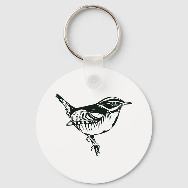 Vogelwelt-Silhouette Schlüsselanhänger (Vorderseite)