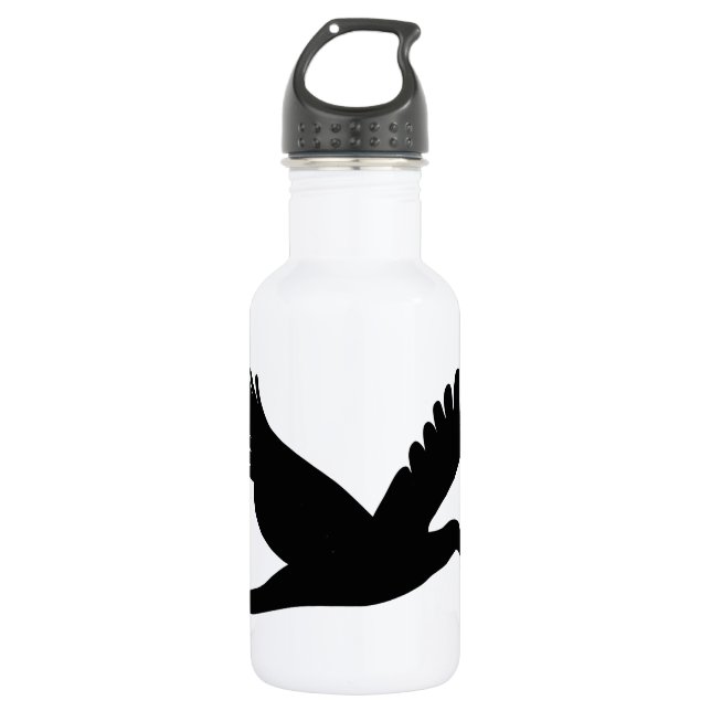 Vogelwelt-Silhouette Trinkflasche (Vorderseite)