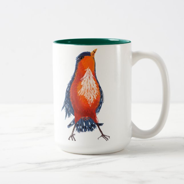 Vogelwelt-Tasse Zweifarbige Tasse (Rechts)