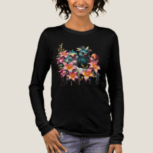 Vogelzauberei in einem Meer ​ ​ Blume, Tri-Blend Shirt