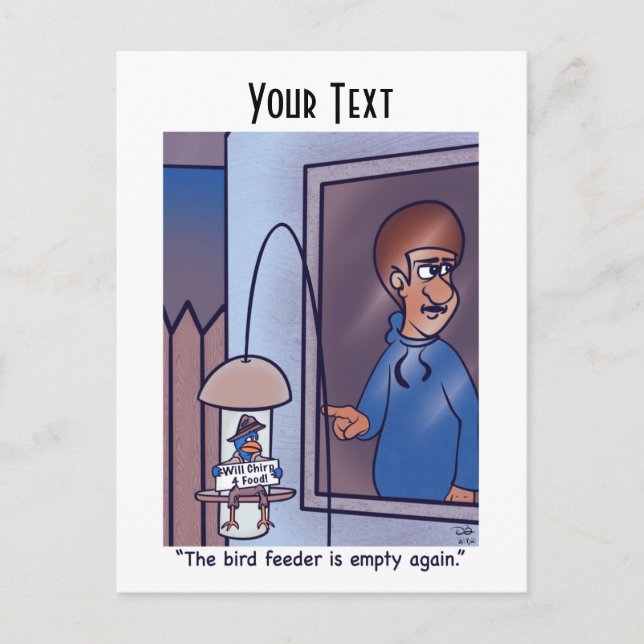 Vogelzuführungskarte Postkarte (Vorderseite)