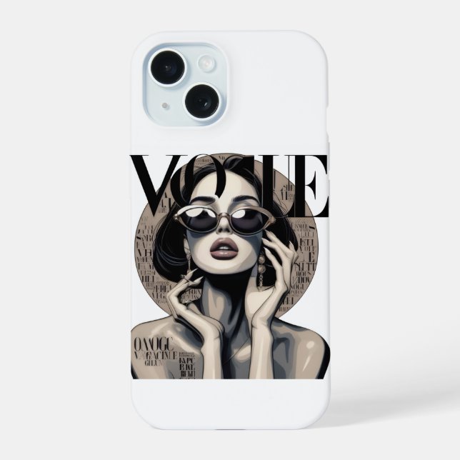 Vogue Ästhetik Mädchen iPhone-Hülle | Luxus Mode  iPhone 15 Hülle (Rückseite)