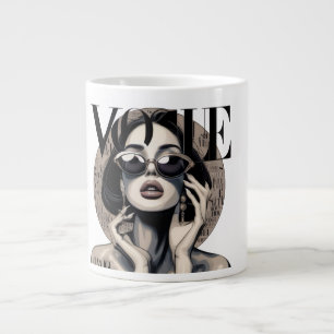 Vogue Fashion Girl Kaffeetasse   Luxus Ästhetik M Jumbo-Tasse
