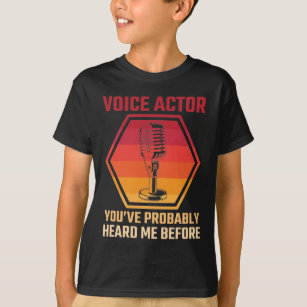 Voice-Actor Heard-Film Radio Mikrofon-Lautsprecher T-Shirt