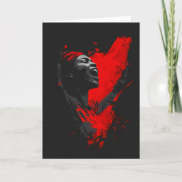 Voice in Red Feiertagskarte