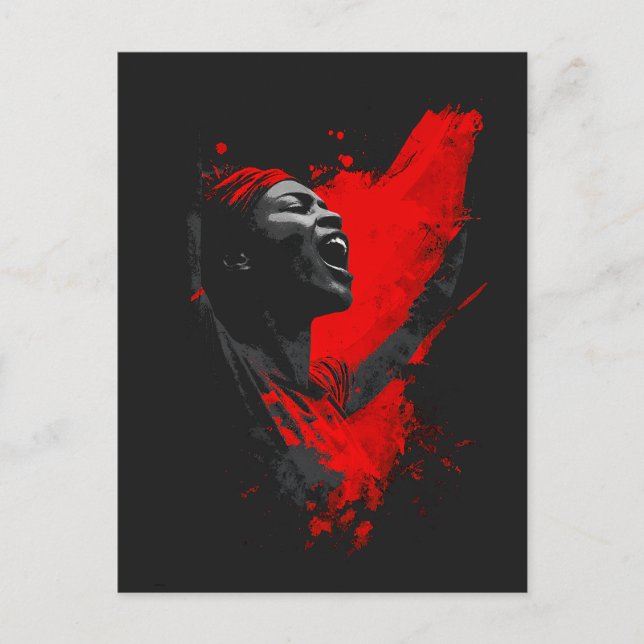 Voice in Red Postkarte (Vorderseite)