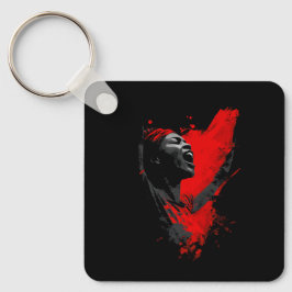 Voice in Red Schlüsselanhänger