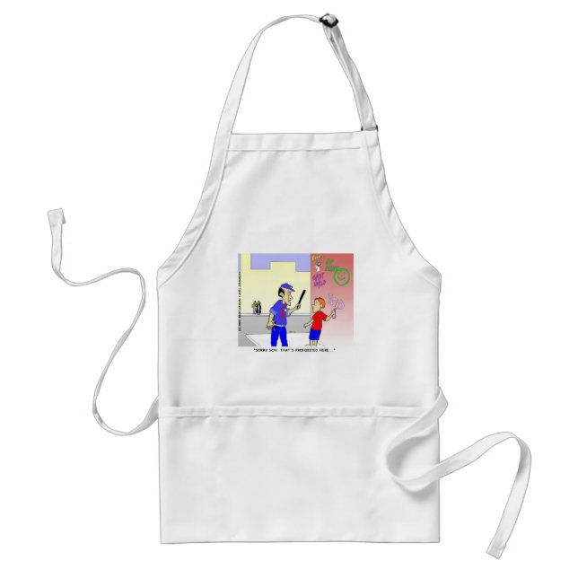 Void Graffiti Funny Police Cartoon Geschenke & T-S Schürze (Vorne)