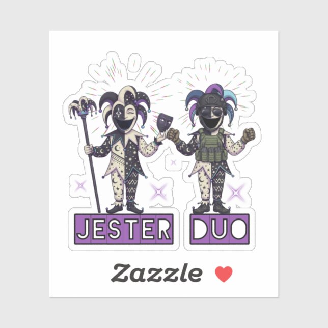 Void Jester Club Duo Aufkleber (Blatt)