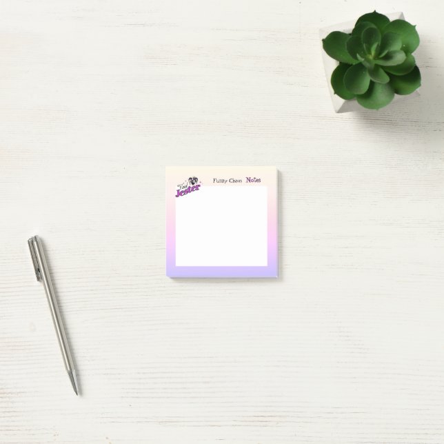Void Jester Club – Lachender Chaos-Narr Post-it Klebezettel (Büro)
