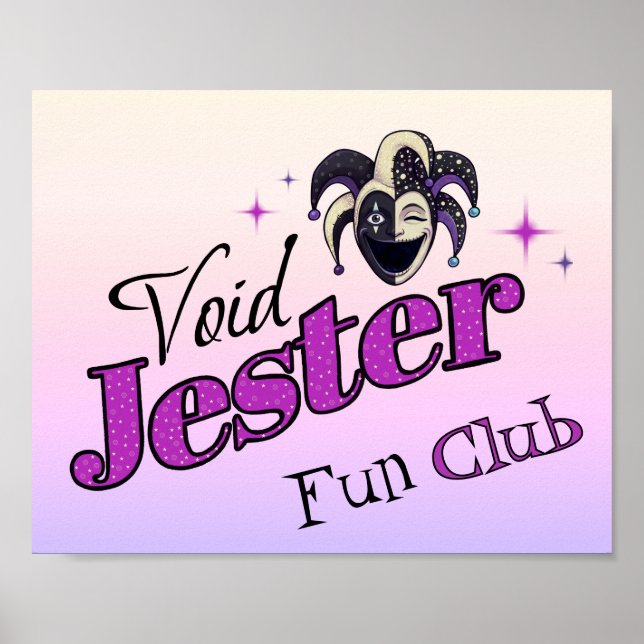 Void Jester Club – Lachender Chaos-Narr Poster (Vorne)