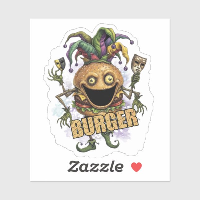 Void Jester Freund Burger Aufkleber (Blatt)