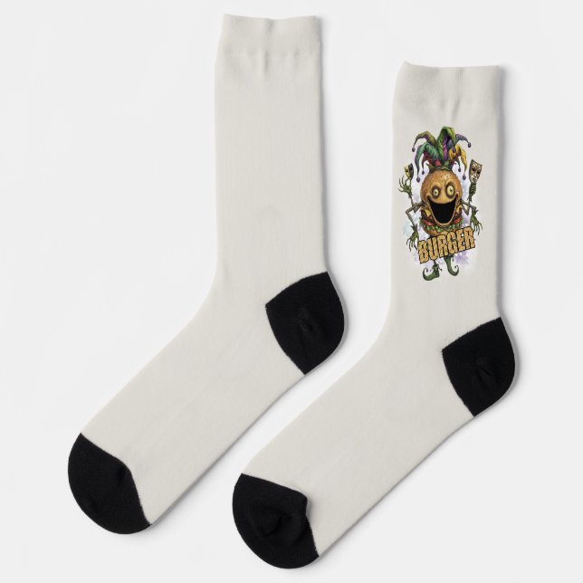 Void Jester Freund Burger Socken (Linkes Detail)