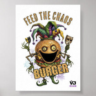 Void Jester Freund Burger weiß Poster