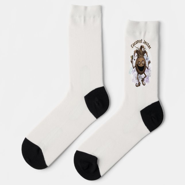 Void Jester Freund Kokosnuss Socken (Linkes Detail)
