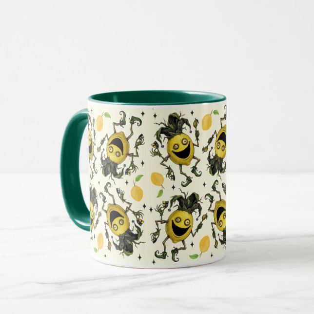 Void Jester Freund Lemon Muster Tasse (Vorderseite Links)