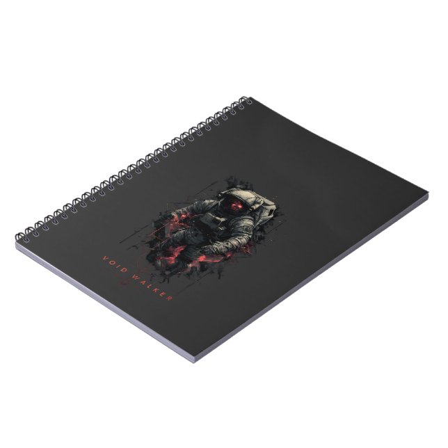 Void Walker Astronaut Schwerer Metall Notizblock (Linke Seite)