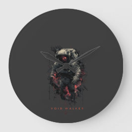 Void Walker Astronaut Schwerer Metallstil Große Wanduhr