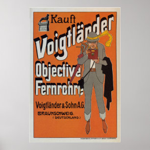 Voigtlander objektive Fernrohre ~Vintage Poster