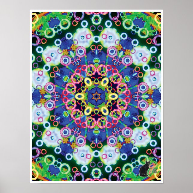 Voila Kinetic Collage Kaleidoscope Poster (Vorne)